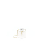 Chanel round vanity with chain white/ black with LGHW