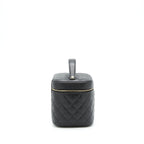 Chanel top handle vanity case caviar black with LGHW