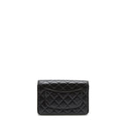 Chanel Pearl Crush Wallet On Chain Lambskin Black GHW (Microchip)