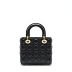 Dior Small Lady Dior Lambskin Black LGHW
