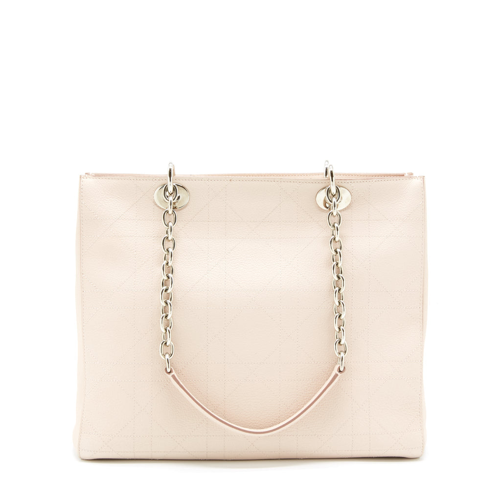 Dior Lady Dior Tote Bag Calfskin Light Beige SHW