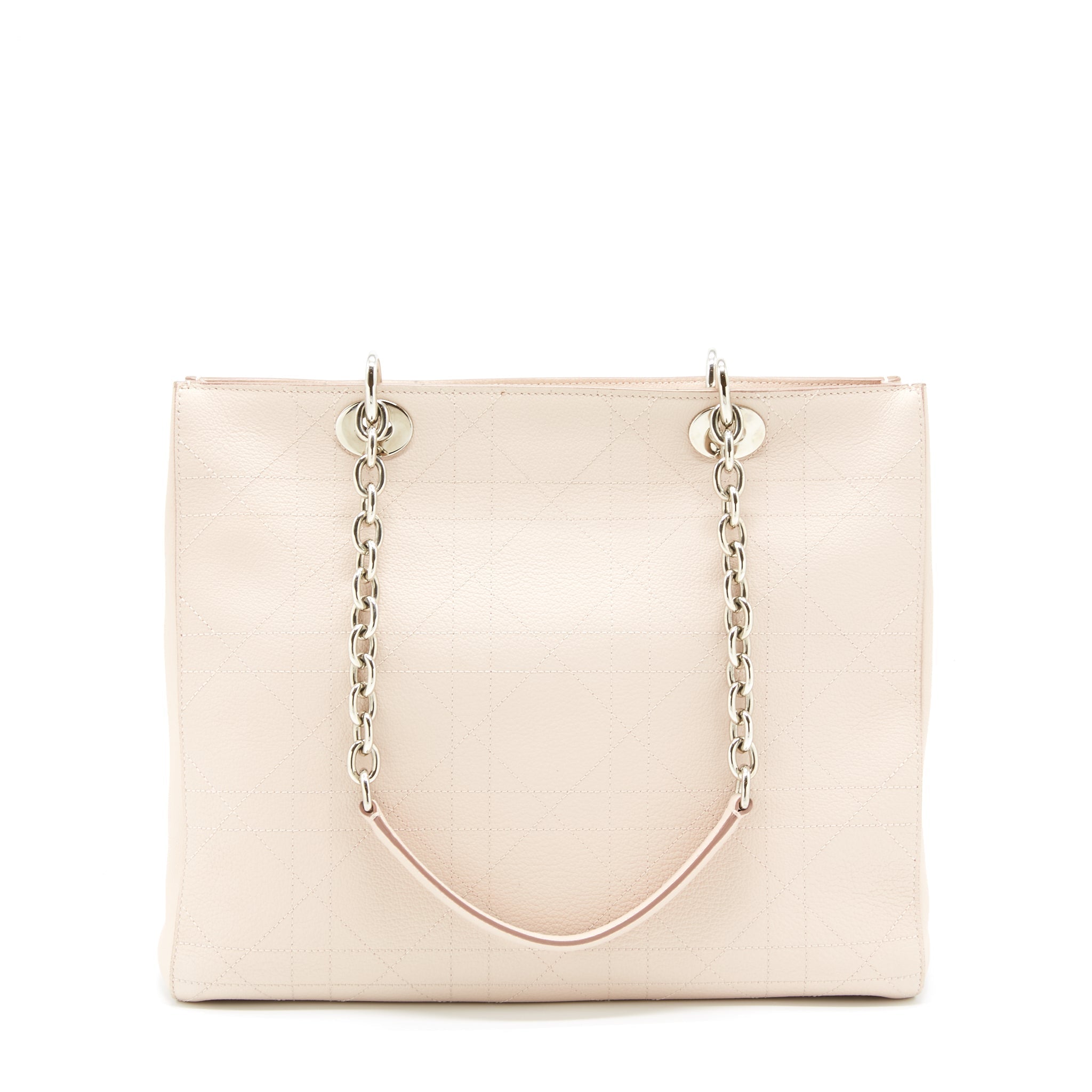 Dior Lady Dior Tote Bag Calfskin Light Beige SHW