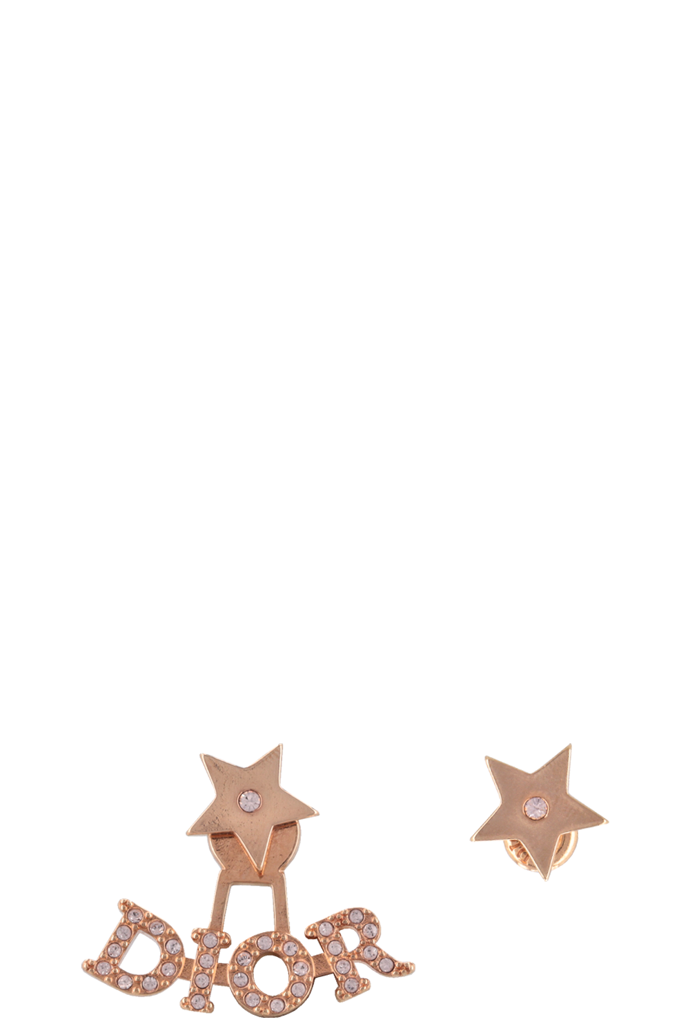 CHRISTIAN DIOR Dio(r)evolution Earrings Rose Gold Pink Crystals