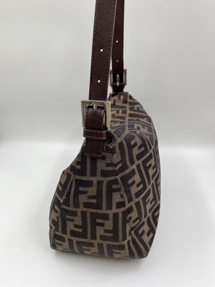 Fendi Mini Mamma Baguette in Brown Zucca Canvas