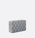 Lock Mini Case Bag With Strap Dior Gray Coated Cotton Canvas With Cd Diamond Print