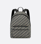 Rider Backpack Beige And Black Dior Oblique Jacquard
