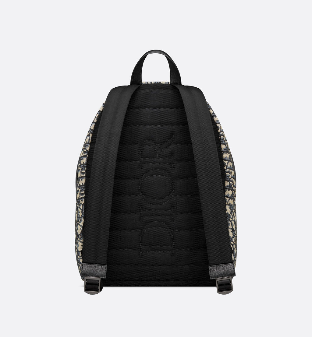Rider Backpack Beige And Black Dior Oblique Jacquard