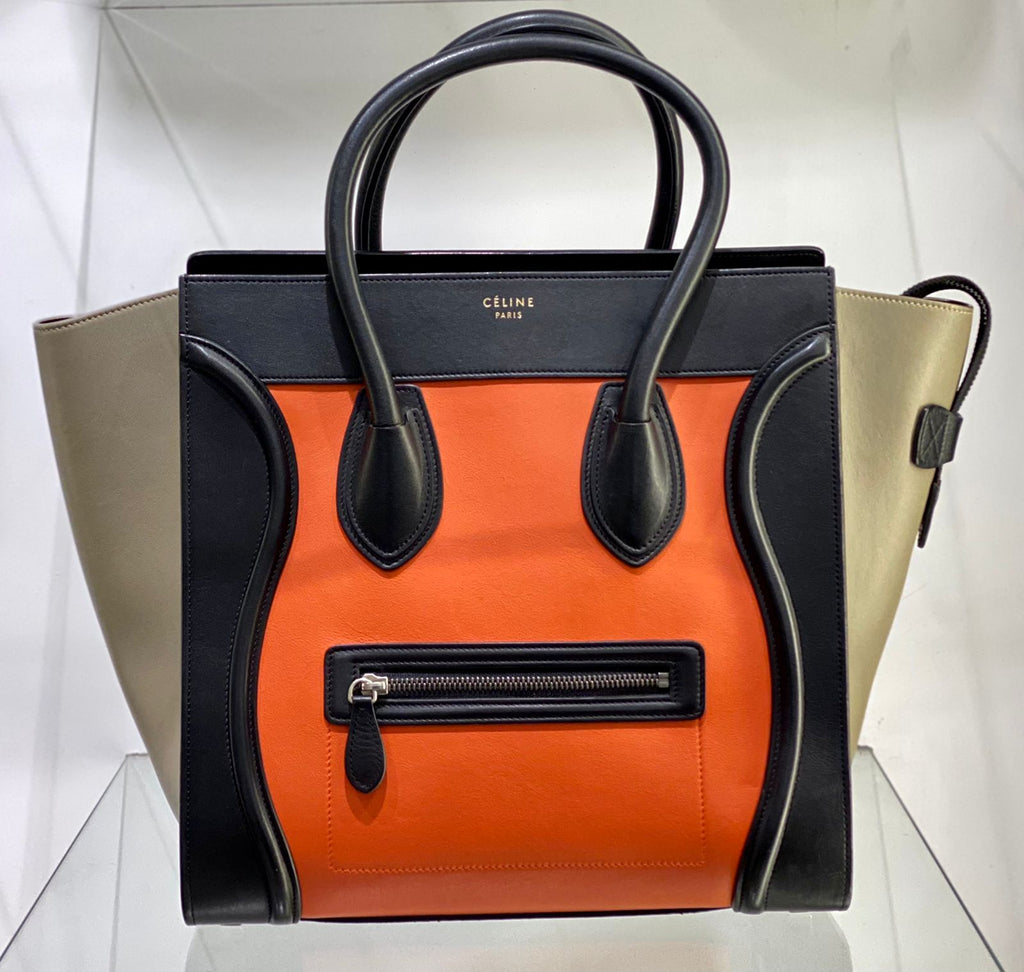 Celine Tricolor Luggage Mini Bag
