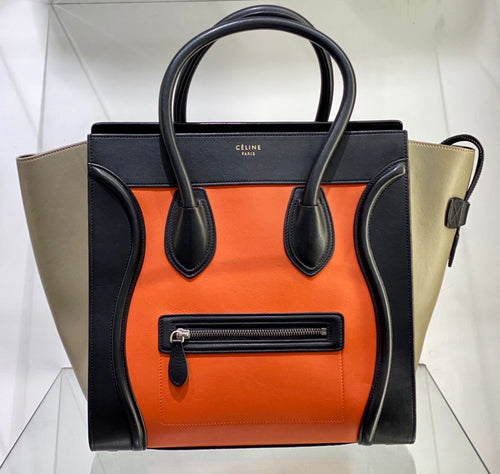 Celine Tricolor Luggage Mini Bag