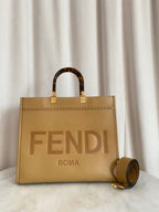 Fendi Beige Sunshine Medium Tote Bag