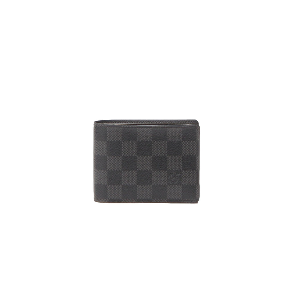 Louis Vuitton Damier Graphite Portefeuille Slender Canvas Short Wallet N63261 in New Condition