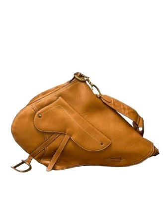 Christian Dior Camel Saddle Crossbody Bag
