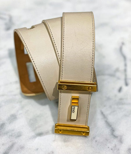 Fendi White Belt 38