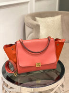 Celine Orange Red Python Trapeze Medium Bag