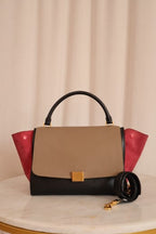 Celine Tricolor Trapeze Shoulder Bag