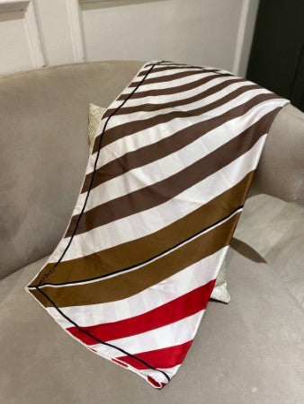 Fendi Tricolor Square Silk Scarf