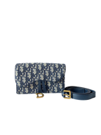 Christian Dior Blue Saddle Oblique Belt Bag
