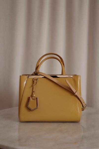 Fendi Yellow 2 Jours Petit Tote Bag