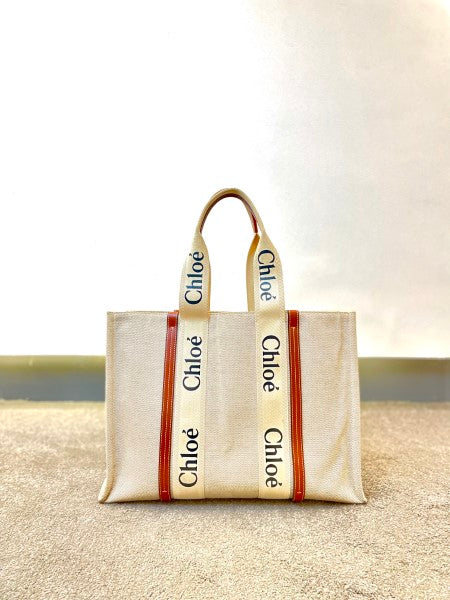 Chloe Bicolor Woody Tote Bag