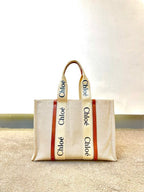 Chloe Bicolor Woody Tote Bag