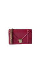 Christian Dior Burgundy Diorama Wallet on Chain