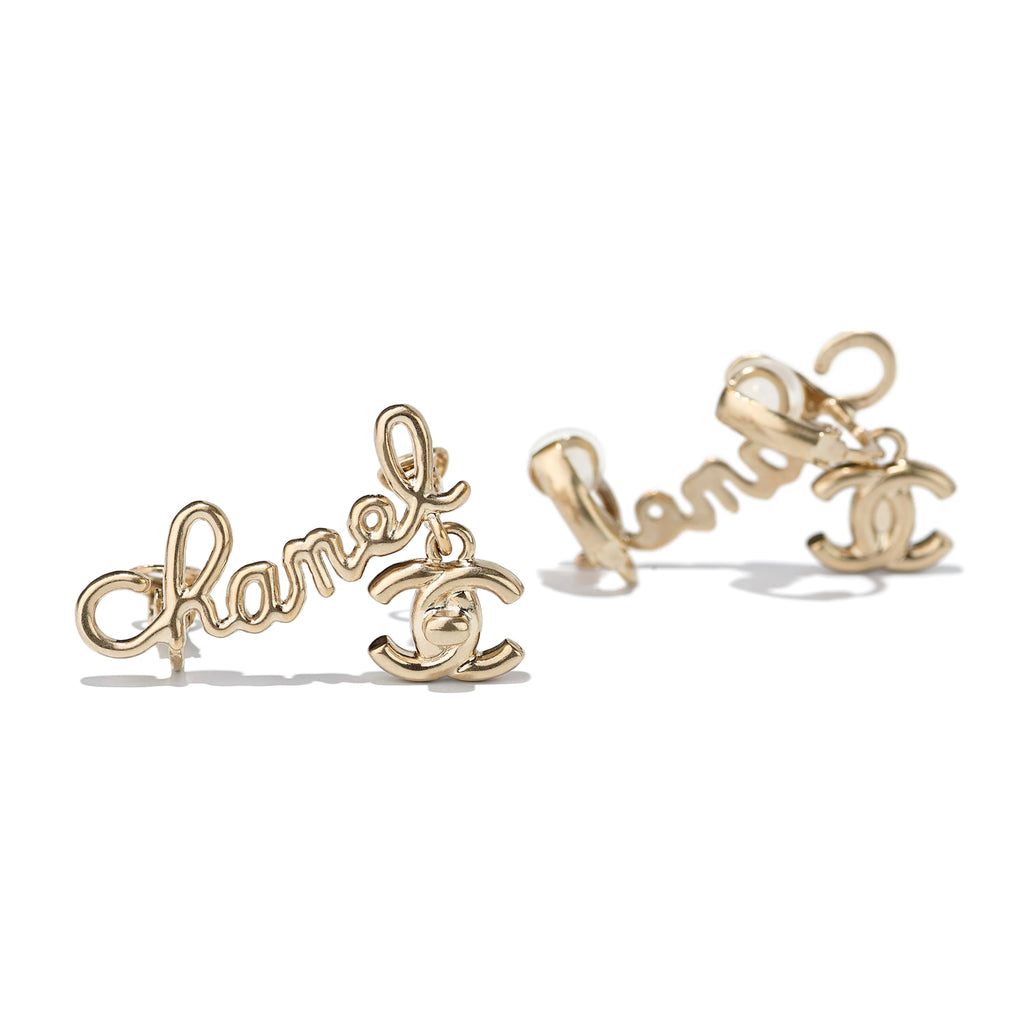 Chanel Metal Gold Clip On Earring