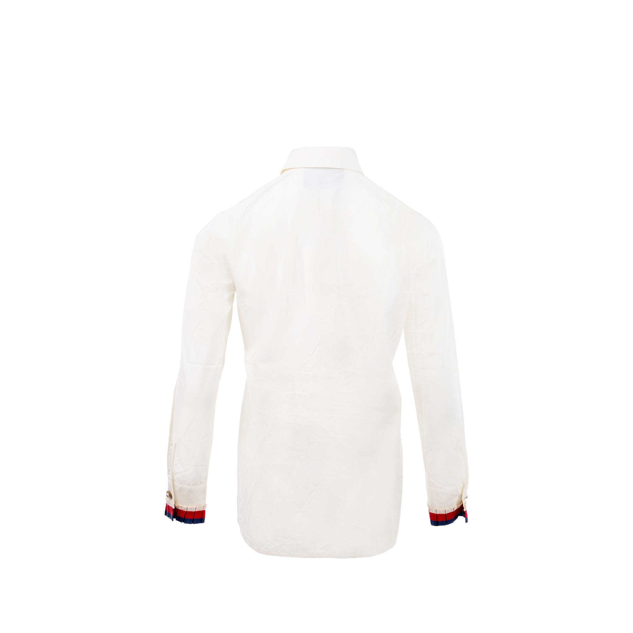 Gucci size 40 cotton poplin shirt / top white/ multicolor