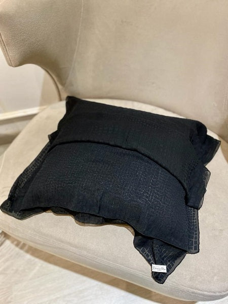 Christian Dior Black Rectangular Scarf