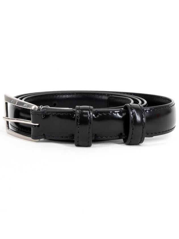 CELINE BC-02 18mm Leather Belt Black
