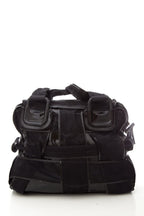 Fendi CROSSWORDS Black Woven Mesh Tote
