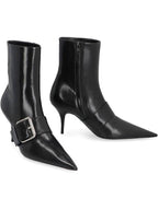 Balenciaga Knife Buckle Middle Boots Black