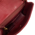 CHANEL - Single Flap Matelasse Red Lambskin Shoulder Bag