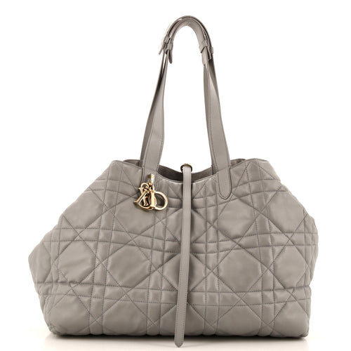 Dior Toujours Tote Bag Macrocannage Quilt Calfskin Large