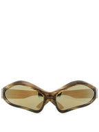 Balenciaga Fennec Oval Sunglasses Brown