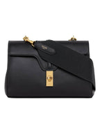 CELINE Teen Soft 16 Smooth Calfskin Cross Bag Black
