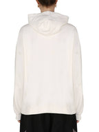 Balenciaga No Comment Logo Hooded Top White