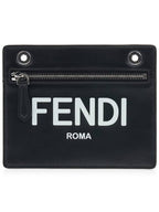 Fendi Peekaboo Pocket Clutch Bag Black