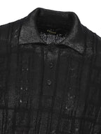 Fendi FF Motif Wool Polo Shirt Black