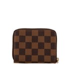 Louis Vuitton Damier Zippy Coin Purse N63070 Brown PVC Leather
