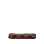 Louis Vuitton Damier Zippy Coin Purse N63070 Brown PVC Leather