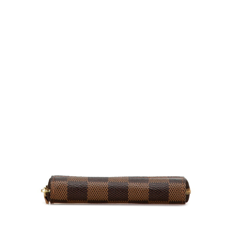 Louis Vuitton Damier Zippy Coin Purse N63070 Brown PVC Leather