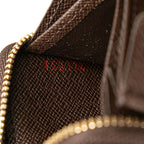 Louis Vuitton Damier Zippy Coin Purse N63070 Brown PVC Leather