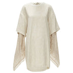 Chloe speckle crochet sleeves layered dress