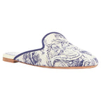 Christian Dior Toile De Jouy Print Canvas Mule Flats