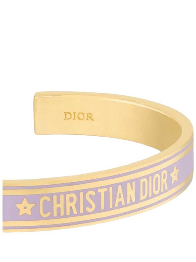 Cord Bangle Bracelet Gold Lilac Dior