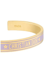 Cord Bangle Bracelet Gold Lilac Dior
