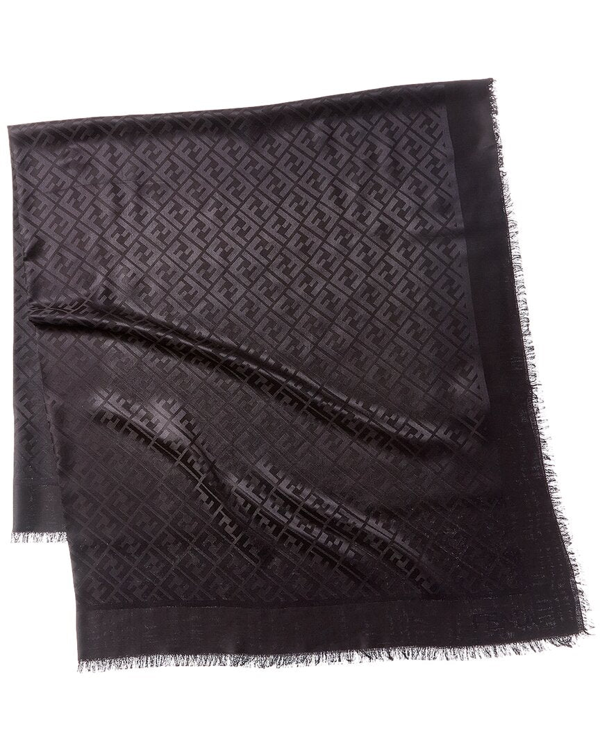 FENDI FF Motif Wool & Silk-Blend Scarf