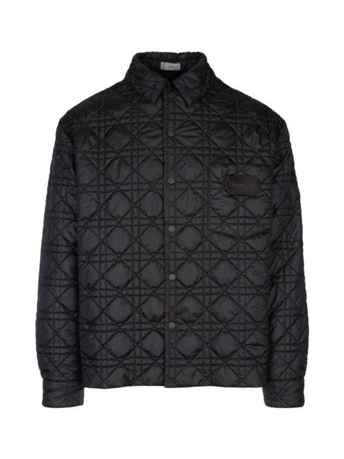 Cannage Overshirt Technical Fabric Black Dior