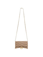 Balenciaga Hourglass BB Monogram Chain Long Wallet Brown