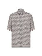 Oblique Short Sleeve Shirt Grey Dior